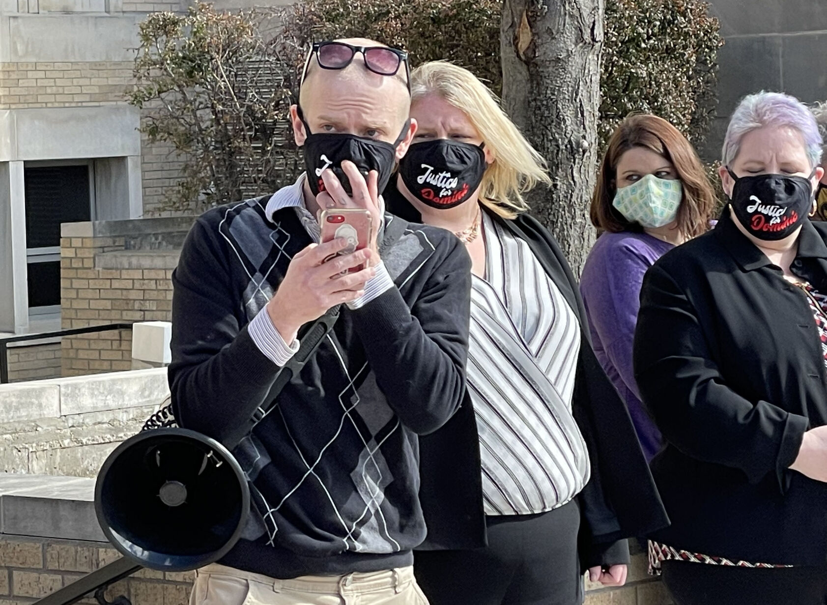 Press conference outside Municipal Court addresses harassment investigation